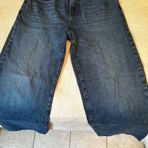 Madewell Women’s The Perfect Vintage Wide Leg Jeans in Deep Blue Wash
